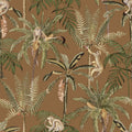 Ateles Spider Monkey Wallpaper - Burnt Orange - Discontinung