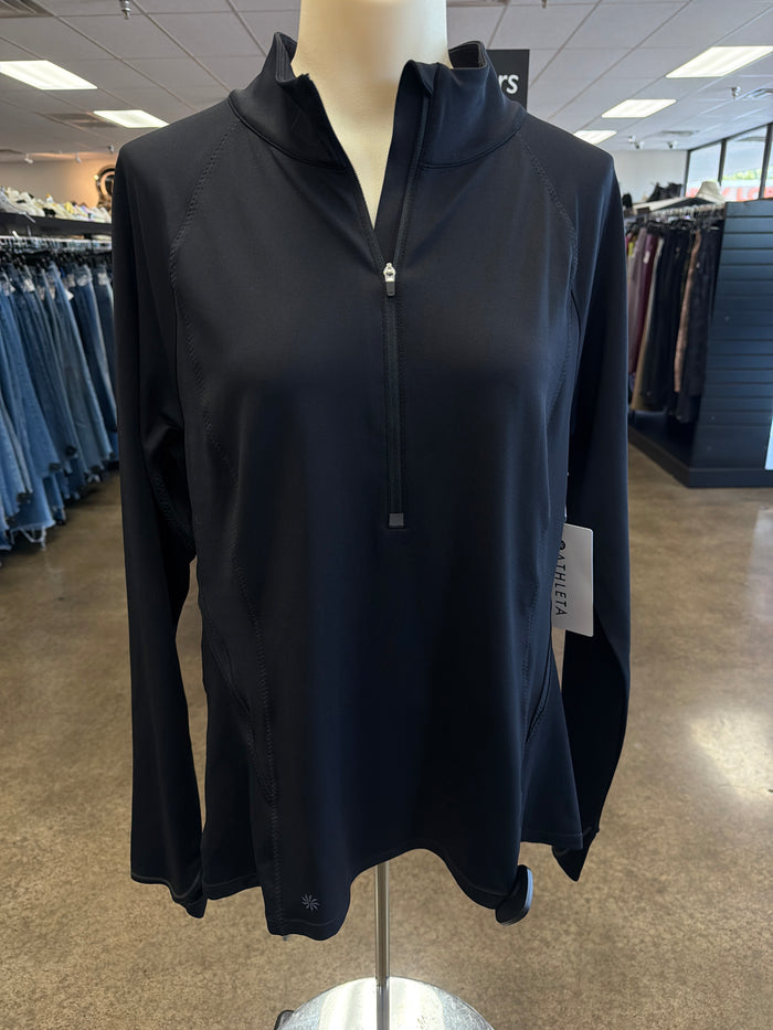 Athletic Jacket By Athleta In Black, Size:L