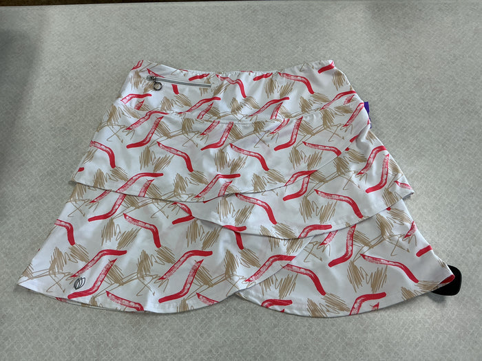 Athletic Skort By Clothes Mentor In Red & Tan, Size:M