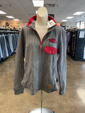 Athletic Sweatshirt Collar By Pressbox In Grey & Red, Size:L