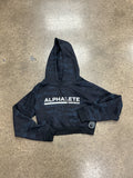 Athletic Sweatshirt Hoodie By Alphalete In Black & Grey, Size:S