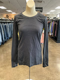 Athletic Top Ls Crewneck By Lululemon In Silver, Size:8P