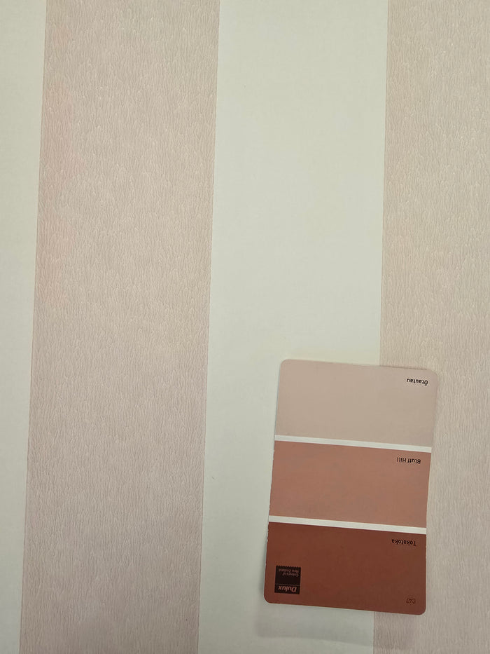 Aveny Soft Stripes Wallpaper - Soft Pink - Discontinuing
