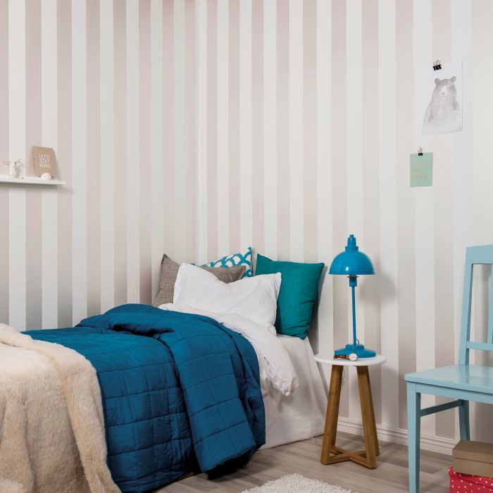 Aveny Soft Stripes Wallpaper - Soft Pink - Discontinuing