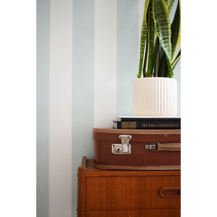 Aveny Soft Stripes Wallpaper - Turquoise Blue - Discontinuing