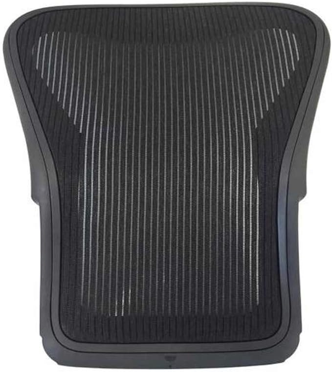 Herman Miller Aeron chair back in black mesh, office chair replacement part, size C