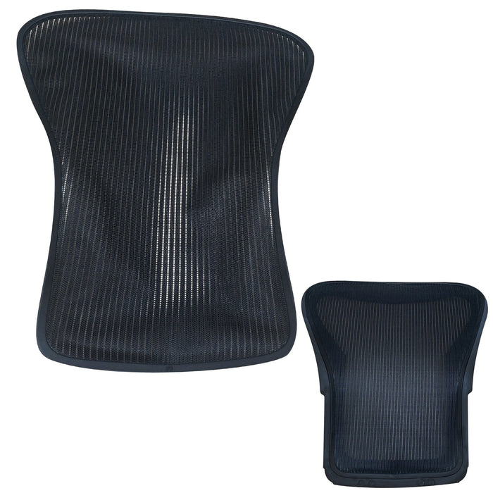 Replacement back mesh for Herman Miller Aeron Chair size B, black, on white background
