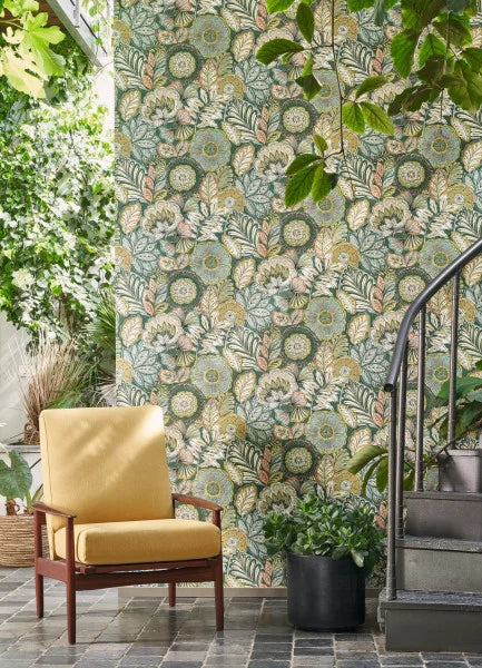 Bali Batik Wallpaper - Green