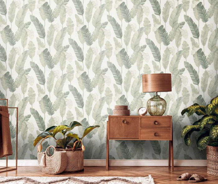 Bali Fronds Vinyl Wallpaper - Green