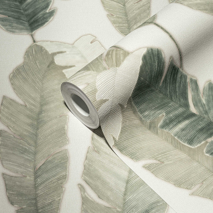 Bali Fronds Vinyl Wallpaper - Green