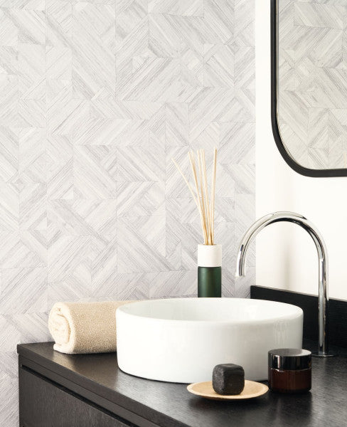 Bali Paille Vinyl Wallpaper - Shades of Grey
