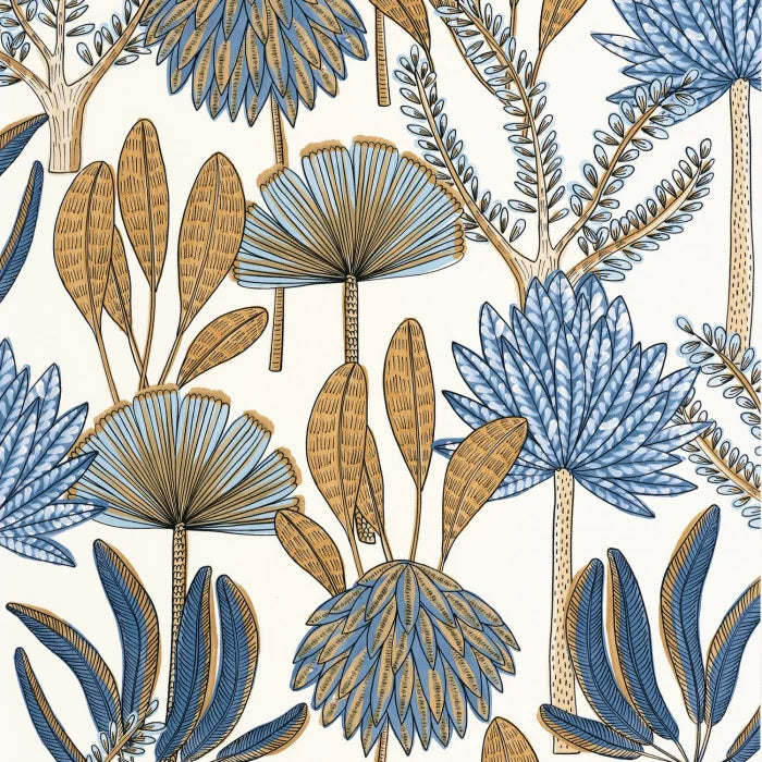 Bali Wallpaper - Bleu orange