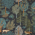 Ballad Deer Wallpaper - Vert Kaki Fond Noir