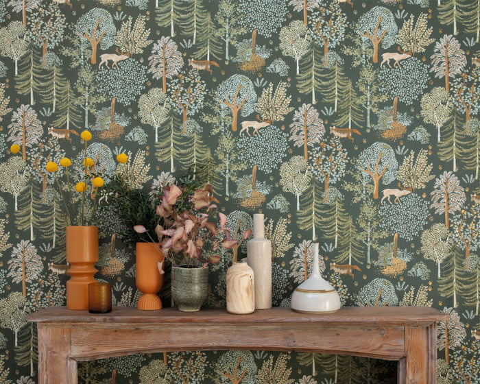 Ballad Wallpaper - Vert Kaki - Discontinuing
