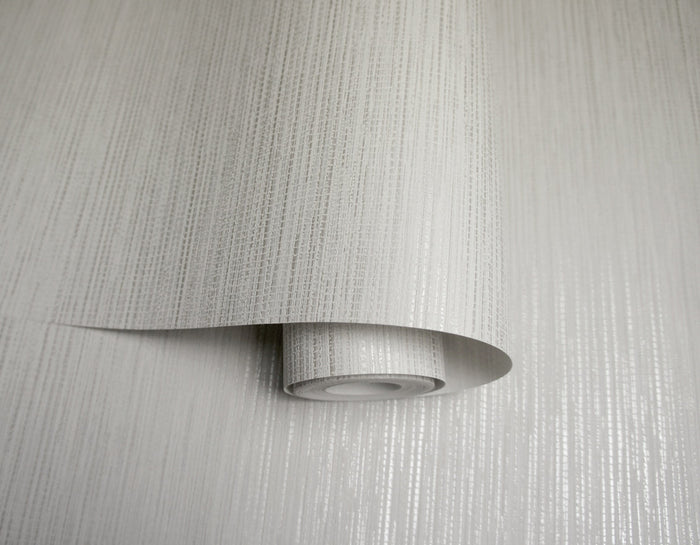 Bambara - Vinyl Grasscloth Wallpaper - White - Discontinuing