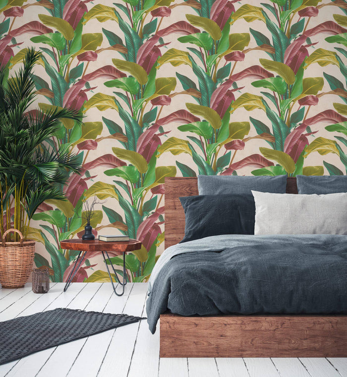 Banana Tropical Wallpaper - Multicolored