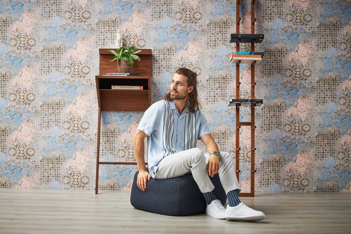 Barcelona Mosaic Wallpaper - Beige/Brown/Blue