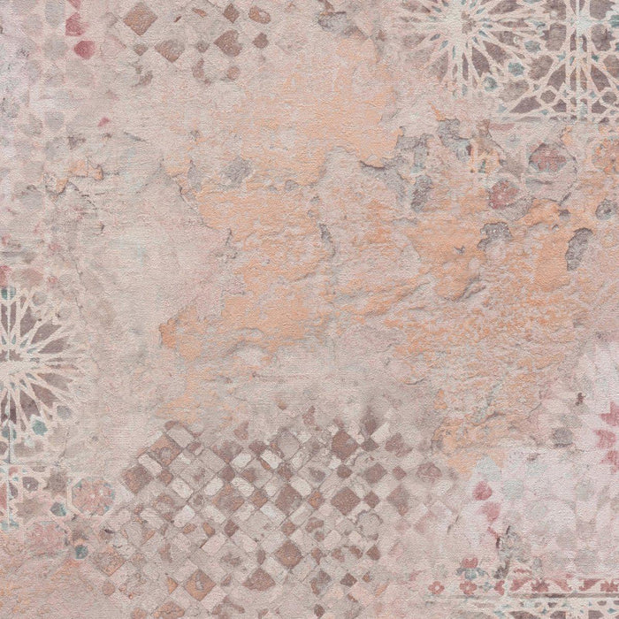 Barcelona Mosaic Wallpaper - Brown - Orange