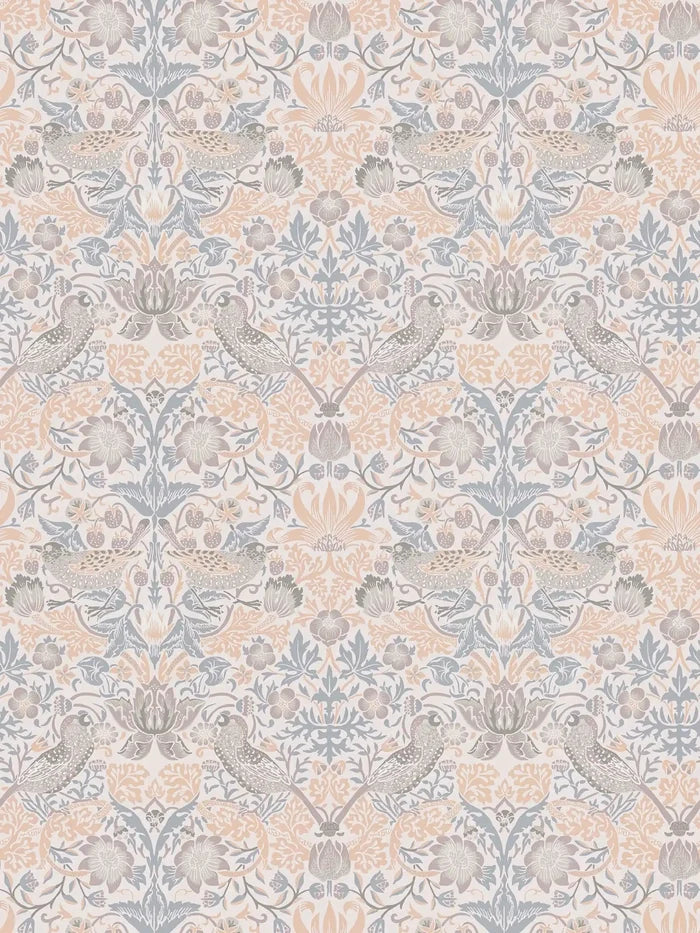 Baroque Birds Wallpaper - Beige/Grey