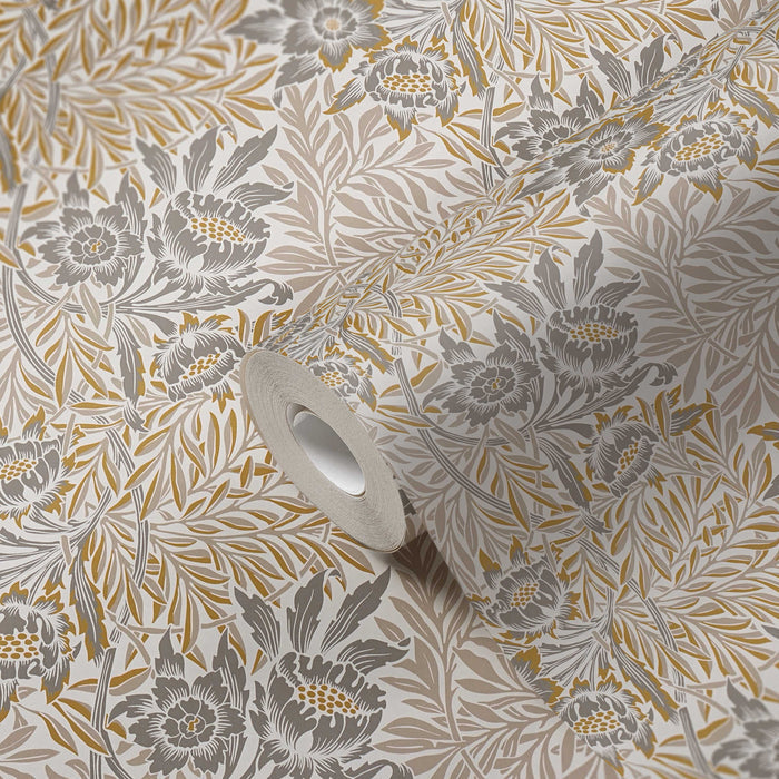 Baroque Floral Wallpaper - Sand