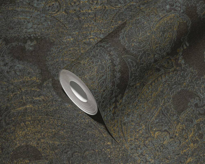 Baroque Ornaments Wallpaper (Metropolitan Stories 3 Collection) - Black