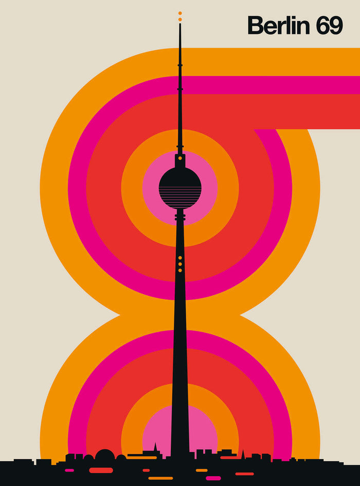Berlin Radio Tower - Custom Sized Wallpaper Mural (per m2)