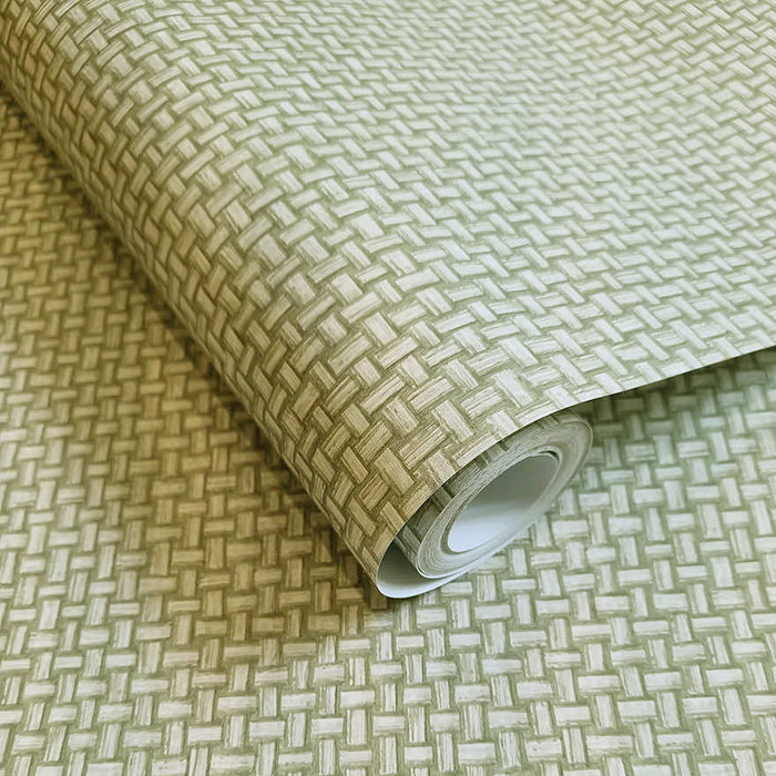 Biderbost Weave Wallpaper - Green
