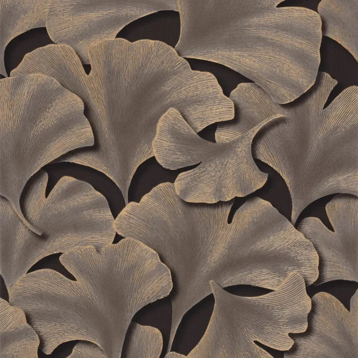 Biloba Ginkgo Wallpaper - Black
