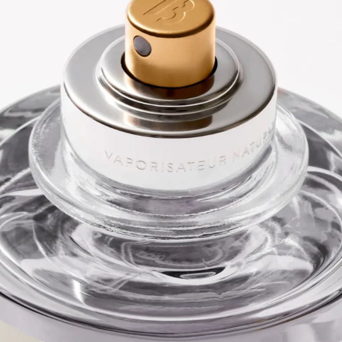 Shop Rescue Spa Blanche Absolu Eau de Parfum 50ml, clear glass bottle with gold and silver spray nozzle.