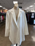 Blazer Designer By Lafayette 148 In Cream, Size:2X