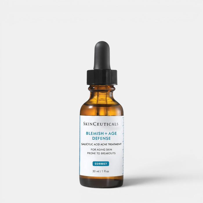 Shop Rescue Spa SkinCeuticals Blemish + Age Defense salicylic acid serum in an amber glass dropper bottle.