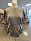 Blouse Ss By Banana Republic In Brown, Size:6