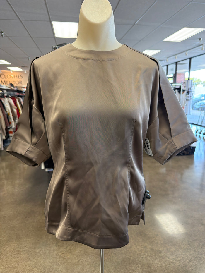 Blouse Ss By Banana Republic In Brown, Size:6