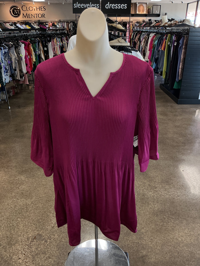 Blouse Ss By J. Jill In Purple, Size:L