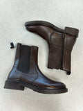 Boots Ankle Flats By Clothes Mentor In Brown, Size:9