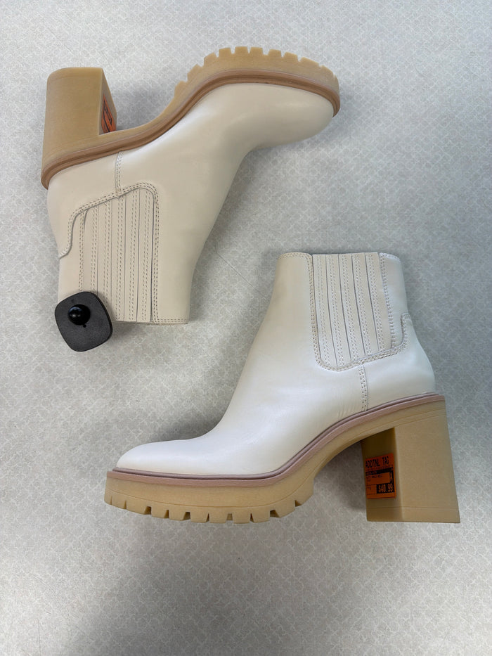Boots Ankle Heels By Dolce Vita In Cream, Size:9