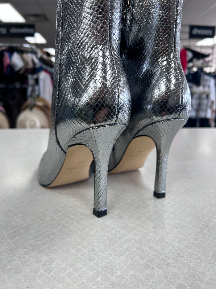 Boots Ankle Heels By Marc Fisher In Silver, Size:7.5