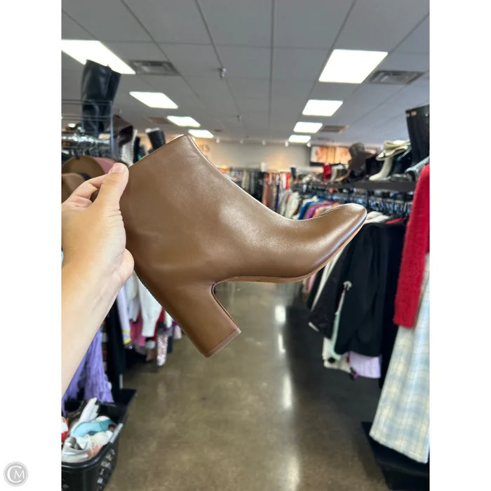 Boots Ankle Heels By Vince In Brown, Size: 8