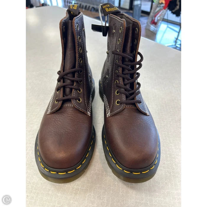 Boots Combat By Dr Martens In Brown, Size: 9