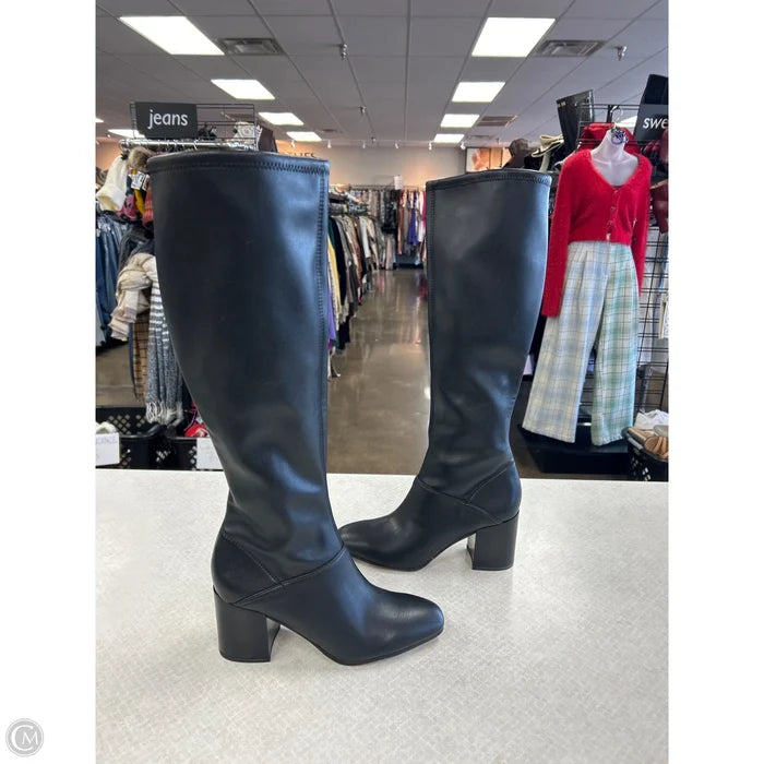 Boots Knee Heels By Franco Sarto In Black, Size: 7