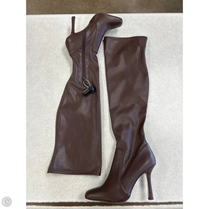 Boots Knee Heels By Gianni Bini In Brown, Size: 7