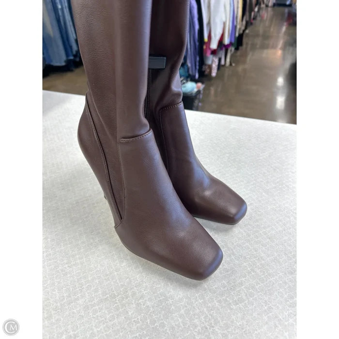 Boots Knee Heels By Gianni Bini In Brown, Size: 7