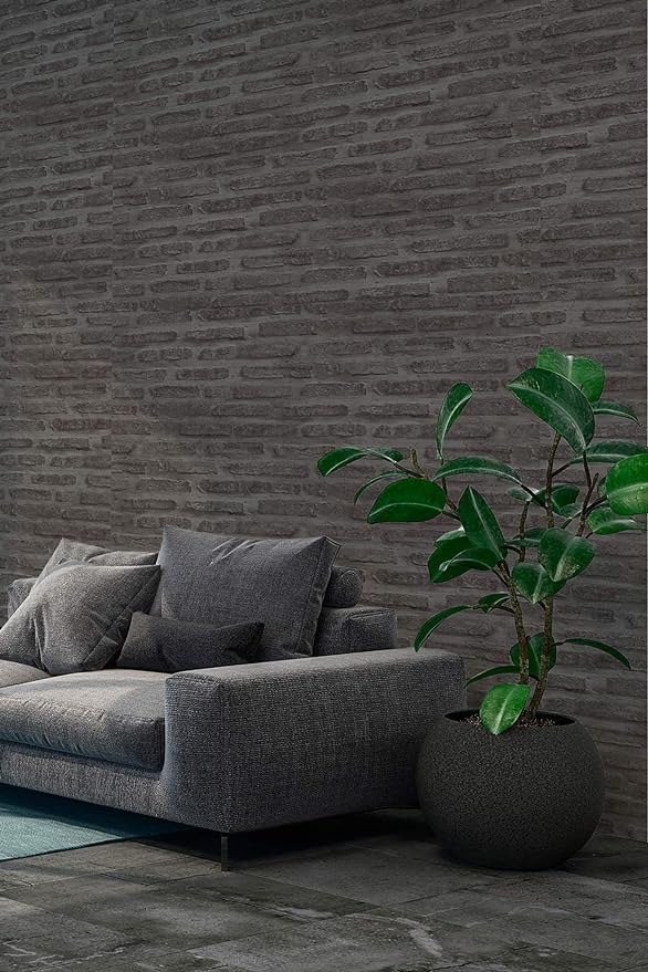Brick Wallpaper - Ash