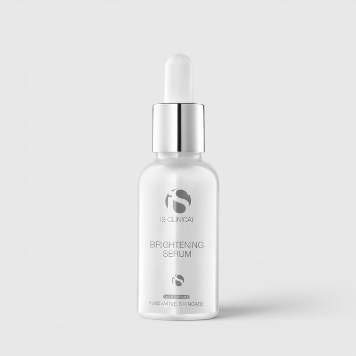 Shop Rescue Spa iS Clinical Brightening Serum in a clear glass dropper bottle for uneven skin tone.