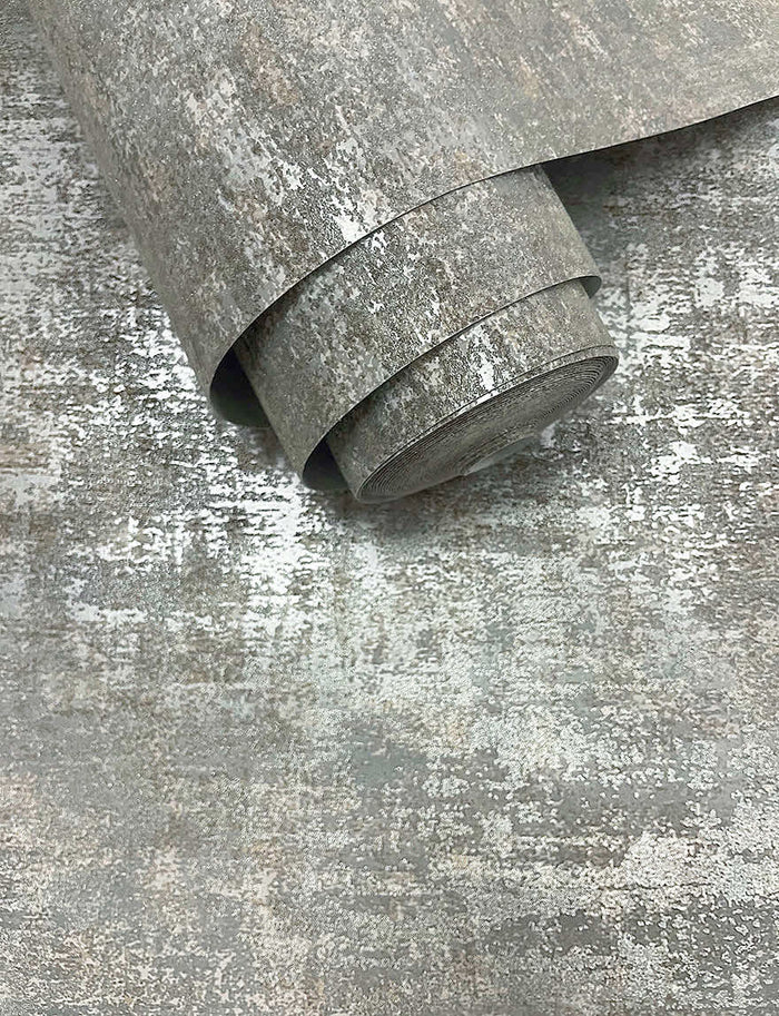 Roll of Brindle Bead grey/silver textured glass-bead wallpaper