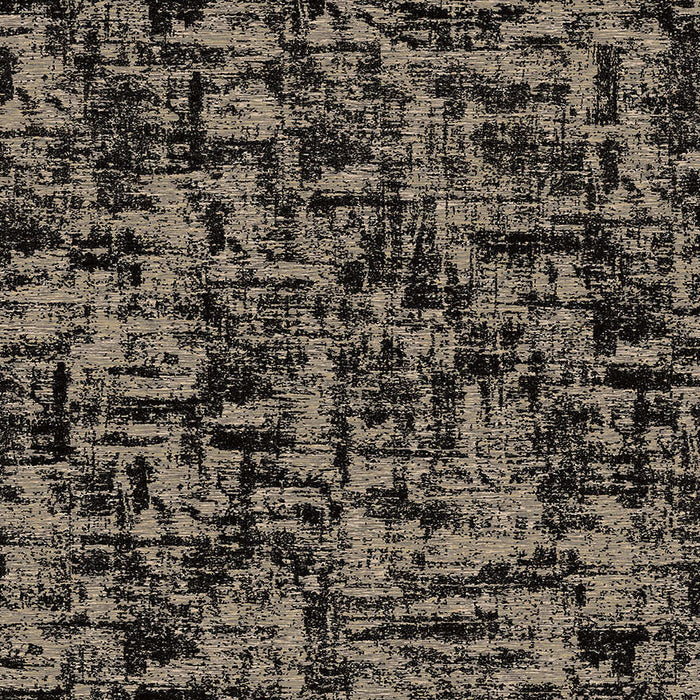 Black flock wallpaper on a gold ground with a raised velvet texture — flat pattern detail