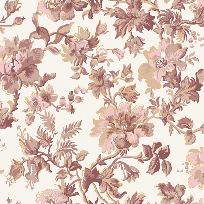 Brita Leaves Wallpaper - Pink