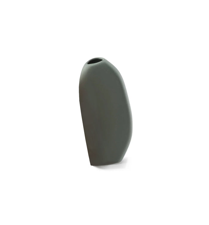 Bud Vase - Grey/Green 14cm