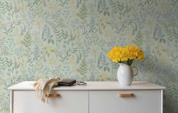 Calvert Meadows Wallpaper - Blue