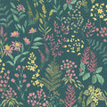 Calvert Meadows Wallpaper - Teal/Pink